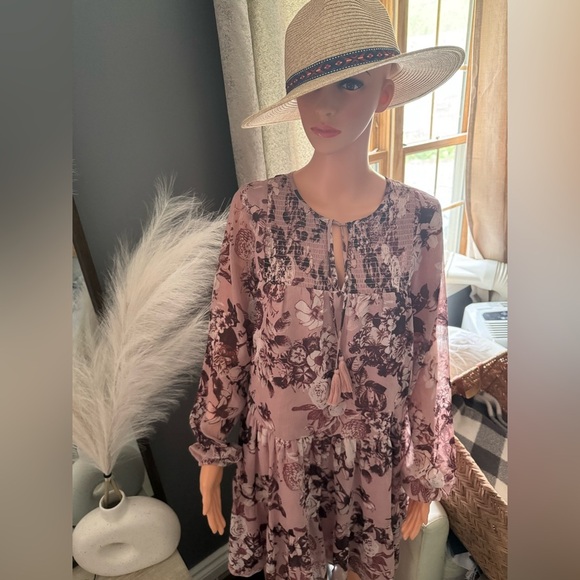 Express Blush Floral Dress - Picture 7 of 8